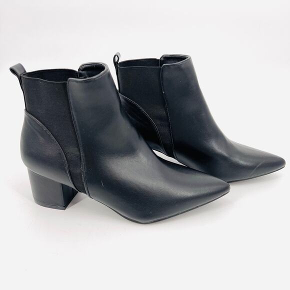 NWOB Lulus Chase Black Pointed Toe Booties Women's Size 8 - Picture 6 of 11